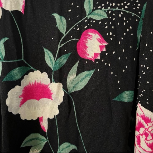 VINTAGE FLORAL NYLON DRESS | HANAE MORI - Picture 3 of 6